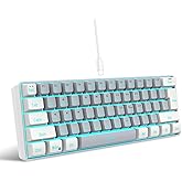 Snpurdiri Gaming Keyboard 60% QWERTY White and Grey