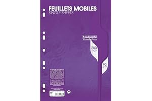 Calligraphe 2696C Un Paquet de Feuillets Mobiles Perforés sous Film (une Marque de Clairefontaine) - A4 21x29,7 cm - 200 Pages Grands Carreaux - Papier 90 g