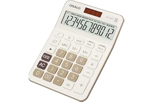 OSALO VAT Tax Function Desktop Calculators Large LCD Display 12-Digit Big Number Accounting Calculator with Battery & Solar Powered Perfect for Office Business (OS-130T)