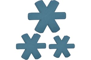 BYKITCHEN Pan Pot Protectors, Larger & Thicker Felt Pan Protector, Gray/Orange/Cyan Pan Protectors Optional, 3 Different Sizes, 12 Pcs Pot Separator Pads for Protecting and Stacking Your Cookware(Cyan)