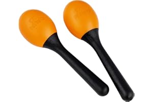 Nino Percussion Maracas ovali in Plastica - Arancione (Nino569OR)