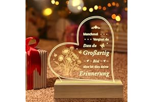 ‎JURATAR Juratar Geburtstagsgeschenk für Frauen – LED-Nachtlicht mit Holzsockel Weihnachtsgeschenke für Frauen, Inspirierende Geschenke für Frauen, Freundin, Schwestern, Kollegen