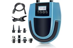 PPXIA Electric SUP Pump Paddle Board Pump, 20PSI High Pressure Air Pump with Intelligent Dual Stage Inflation, Deflation & Auto-Off Function, 12V DC Inflatable Pump for Paddleboard, Kayak, Boats