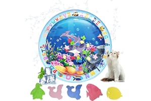 BSITSSS Mata Sensoryczna dla Kotów i Psów, Pogrubiona, Interaktywne Łóżko Wodne dla Zwierząt Domowych