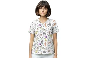 Nurse is Love Casaca Sanitaria Mujer - Casaca Mujer para Trabajo | Camiseta - Uniforme Enfermera | Pijama Enfermera. Diseños con Bolsillos Ideal para Salva Bolsillos | Regalos