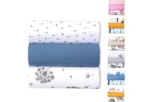 BABYSAFE Offerta Set 3 Pezzi Mussole Estive per neonato odori resistenti Anti Batteri 80 x 70 cm 100% Cotone Biologico Certificato OEKO-TEX Morbide, per Fasciatoio, Mussole Neonato 3 Pack