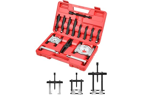 DAYUAN 14 pièces Kit Extracteur de roulement Jeu d'outils extracteur Kit Couteau de séparation, décolleurs d'engrenages et de roulements- 5 cm et 7,6 cm