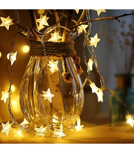 Sunshine Smile Stern Lichterkette - 1,5m 10LED Für Zimmerdeko