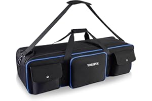 YOREPEK Stativ-Tragetasche, Lichtständertasche mit 2 Schutzpolstern, 77,5 cm große Fotostudio-Ausrüstungstasche für Stative, Einbeinstative, Lautsprecherständer, Galgenständer, Camcorder,