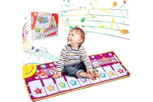 AniSqui Zabawna mata do tańca, zabawka dla dzieci, duży rozmiar (90 x 35 cm), prezent dla dziewczynek, dzieci (różowa)