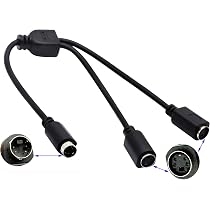2 Câbles S-Vidéo Mâle-Mâle 1m + 2 Adaptateurs Femelle-Femelle - Pour TV/Caméscope/DVD