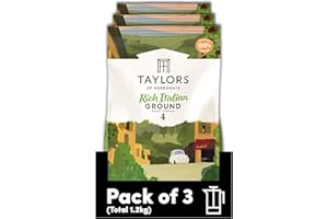 Taylors of Harrogate Rich Italian Ground Coffee, 400 g (Pack of 3 - Total 1.2 kg)