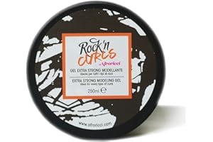 AfroRicci Rock N Curls Gel Extra Strong Modellante 250 Ml, Idrata, Ideale per Tuttii Tipi di Ricci Gel Oltre Ad Avere una Tenuta Forte, Ricco di Cheratina e Olio di Ricino, Made in Italy