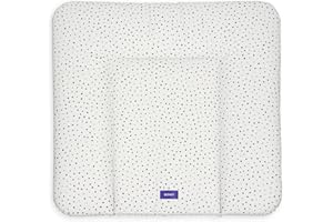 Bonky® Matelas à Langer Bebe souple 72x75 cm - Matelas à langer epais lavable - pour garçons et filles - Certifié Öko-Tex - Imperméable - points - 75x72 cm