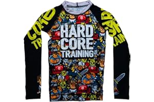 Hardcore Training Kids Rash Guard Koi Unisex Chemise de Compression Enfant Couche de Base No Gi Fitness Entraînement BJJ Gym Workout Boxe