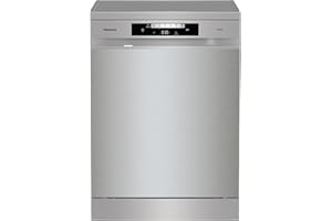 Hisense HS643D90X - Colore Inox, Classe D, 16 coperti, terzo cesto, 46dB, 6 programmi, partenza ritardata, total dry, motore asincrono, total AcquaStop, 11L, libera installazione
