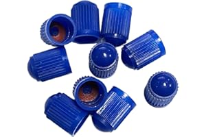 Leliafleury 24Pcs Tyre Valve Caps Plastic Dust Caps Universal Car Tire Stem Dust Covers with O Seal Ring for SUV, Motorbike, Trucks, Bike, Bicycle (Blue)