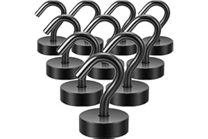 Neosmuk Magnethaken schwarz,12kg Magnet Haken Extra Stark für Spind Organizer,neodym magnete,haken magnetisch sehr stark für werkstatteinrichtung,heckzelt,grill,kleiderhaken