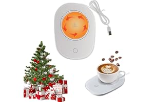 Rakiuty Scalda Tazza USB,Scaldatazze da caffè Scalda,Scalda Tazza,Scalda Bevande,Scaldatazze Scalda Tazze da caffè,Utilizzabili per caffè,Latte,Regalo di Natale,Regalo di Capodanno (Bianco)