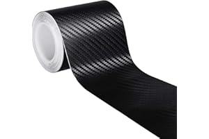 ZZLBZN Carbon Fibre Vinyl Wrap, 5cm*5m Roll Black Protective Film for Car Sticker Door Sill Protector, Universal Car Accessories 3D Effect