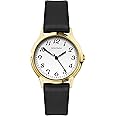 Sekonda Classic Ladies Quartz Easy Read Watch with White Dial Analogue Display and Black Strap