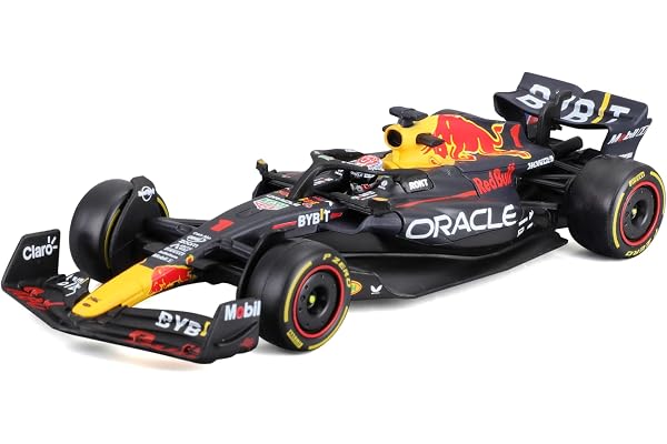 Bburago - 1/43 Racing - 2023 REDBULL Honda RB19 - avec Casque #Verstappen - Plongez dans l'univers de la Course Automobile avec Cette nouveauté 2024, Une réplique précise prête à défier Les Circuits