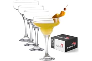 GOSOYO Verres Margarita (300 ml/10.1 oz), Verres à Cocktail, Martini, Verre à Martini Espresso en Cristal, Verrerie à Longue Tige (4 Pcs (300ml))