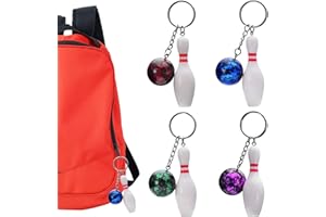 AOOGON Mini Bowling Schlüsselanhänger, Hängen Ornament Dekoration Schlüsselbund, Bowling Party Favors für Freunde, Kinder, Sport-Partys, Geschenke, Hängend Anhänger