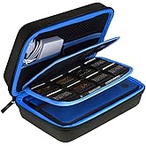 AUSTOR Hard Bag Carrying Case New XL-Black/Blue, Blue for 3DS.