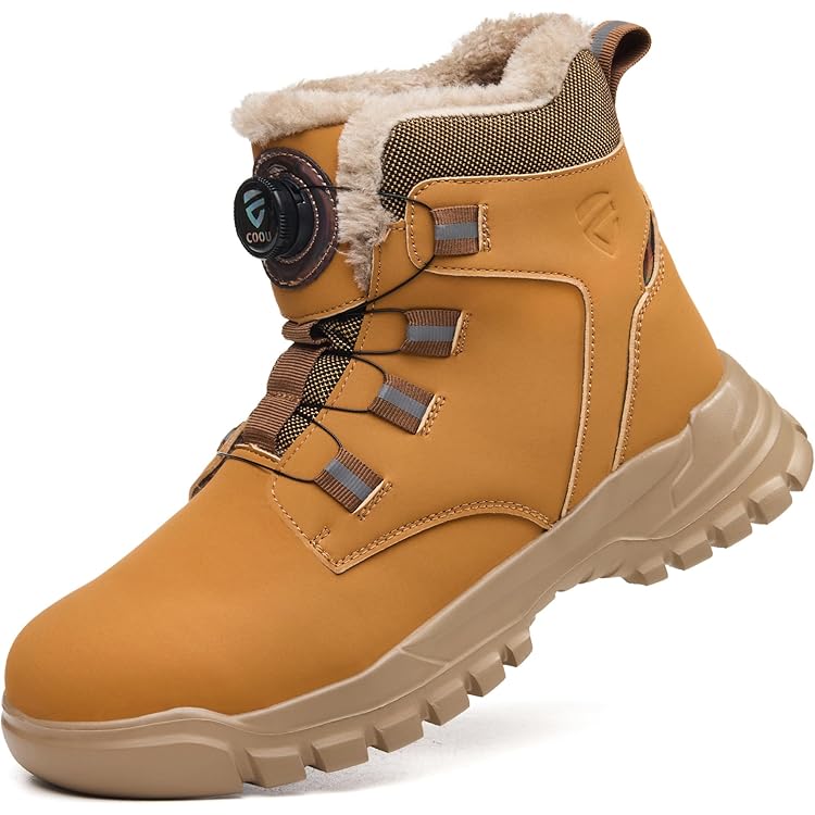Veiligheidsschoenen voor de winter, heren, dames, waterdicht, veiligheidsschoenen, stalen neus, beschermende laarzen, werkschoenen, antislip, warm, zwart