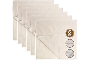 GYXCELC Garza Alimentare,Filtrante per Alimenti 50×50cm Panno per Formaggio,Cheese Cloth,Tessuto Filtrante,Riutilizzabili,Cotone Naturale, per Formaggio, Succhi di Frutta, Tofu, Caffè-6 Pezzi