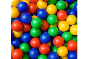 HH Home Hut Soft Plastic Play Balls Multicoloured – Crush Proof,No Sharp Edges, Non Toxic, Phthalate & BPA Free Indoor, Outdoor - Use in Baby or Toddler Ball Pit, Bath tubs, Swimming pools