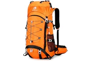 Outplea Mochila de Senderismo 60L Ligera Impermeable, Mochila de Montaña y Trekking Hombre Mujer con cubierta de lluvia, Mochilas de Viaje Grandes Hombre Mujer para Escalada Acampar Turismo