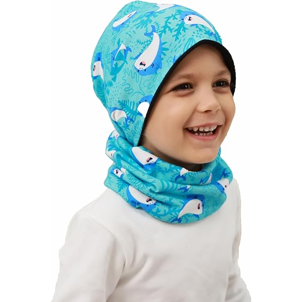 Bonnet Et Écharpe Enfant Beifon - Coton Doux - 2-8 Ans - Printemps/Automne/Hiver - Motif Astronaute/Véhicule