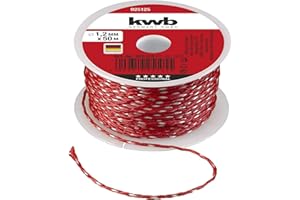 Kwb 9251-25 Sznurek Murarski, Czerwony, 50 m x 1, 2 mm