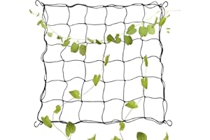 Zhongtou Scrog - Rete elastica per piante, 1 x 1 m, con ganci, rete elastica per giardino, rete di supporto per piante idroponiche, 1 x 1 m, rete per coltivare frutta idroponica