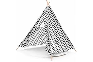 Robincool Tipi Infantil Montesori Koda 120x120x150 cm Plegable Uso Interior y Exterior Diseño Geométrico con Luces y Alfombra