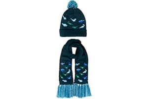 Gifts Treat Cappello Invernale per Bambini Cappello a Cuffia con Sciarpa Set Cappello Lavorato a Maglia Maglia Calda