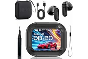 HItianya HTC Ne20 Headphones, HTC Ne20 Headphones Translator Headphones with LED Display, Open Ear Translator Headphones with 144 Voice Output for Learning, Travel (Black)