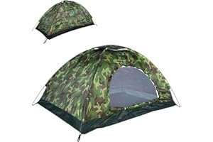 Hominas Tente de Camping pour 1-2 Personnes Tente Instantanée Dôme Étanche Ultra Légère Facile à Installer Imperméable Ventilée pour Outdoor Camping Randonnée
