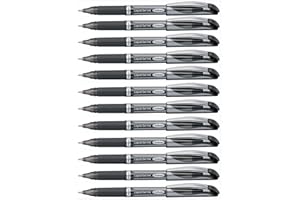 Pentel BL60-A EnerGel długopis żelowy z nasadką 1,0 mm, 12 sztuk, czarny