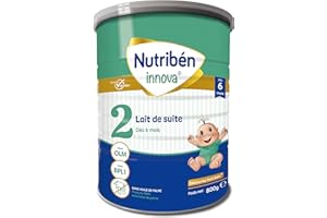 Nutribén Innova 2 Boîte lait en poudre bébé de 6 à 12 mois, 800 g | Lait bebe 2eme âge | Lait de suite bebe 6 mois sans huile de palme