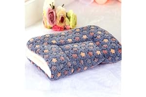 Lanivic Soft Star Pattern Dog Cat Blanket Fleece Pet Puppy Cushion Mat (S, Dark Blue)