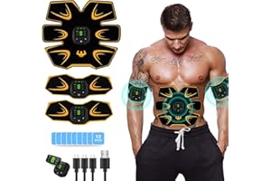 Moonssy ABS Trainer Muscle Stimulator,EMS Muscle Stimulator,Abs Stimulator Workout Equipment For Men & Women,EMS Abdominal Toning/Waist/Leg/Arm/with 6 Modes
