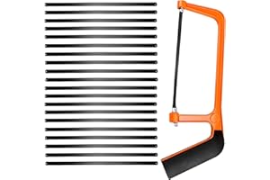 SYYLQYR 21 Pcs Hack Saw Set, 1 Pcs 26x17x9.5cm Mini Hacksaw und 20 Pcs 13.5cm Hacksaw, Ideal for Woodwork DIY Projects Crafts and Home Decoration