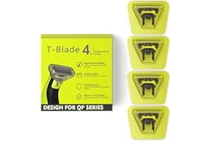 MythPick 4-Pack Replacement Blade Heads and 3 Guide Combs Compatible with One Blade QP Series 25/26/27/28/45/65