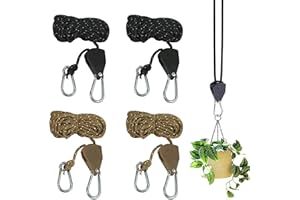 TAIXING 4 sztuki zawieszek z grzechotką, regulowana linka z haczykiem, 1/8 cala, odblaskowa grzechotka linowa, napinacz linowy, 4 m x 4 mm, do namiotu, plandeki namiotowej, żagla przeciwsłonecznego, roślin