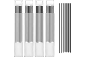 Desenda 24pcs Pencil Refills, 2.8mm Pencil Refills for Carpenter Pencils, Solid Deep Hole Mechanical Construction Pencil Replacements, Pencil Lead for Marking and Drawing (Black)