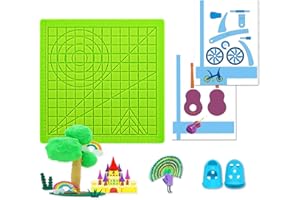 QICHONE 3D Printing Pen Silicone Design Mat 3D Pen Drawing Multi Templates Mat for Beginners and Children with 2 Silicone Finger Caps