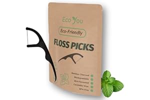 EcoYou | Biodegradable Floss Picks | 50 Count (Pack of 1) | Floss Sticks Dental